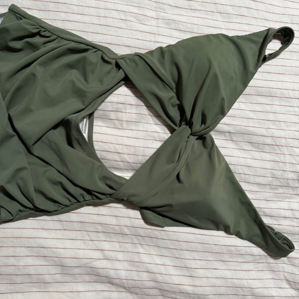 Olive Green Maternity Swimsuit